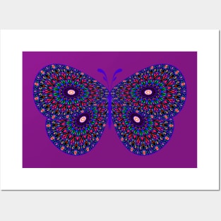 Butterfly mandala Posters and Art